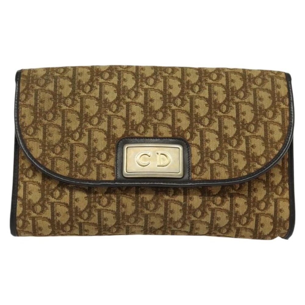 Christian Dior Trotter Canvas Chain Shoulder Bag Brown Auth 131653 - Picture 12 of 16